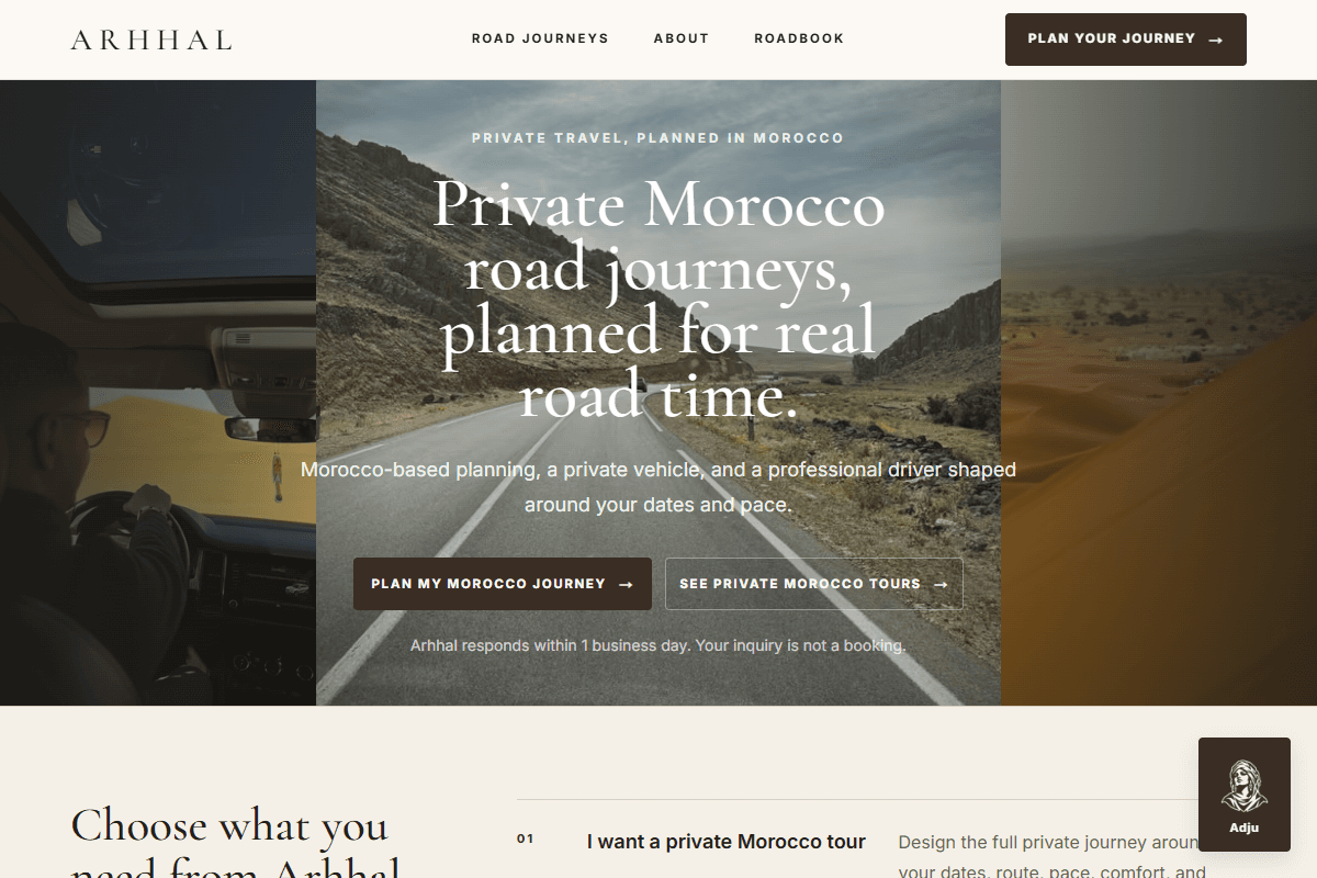 Real visual context for Arhhal – Private Morocco Road Journeys