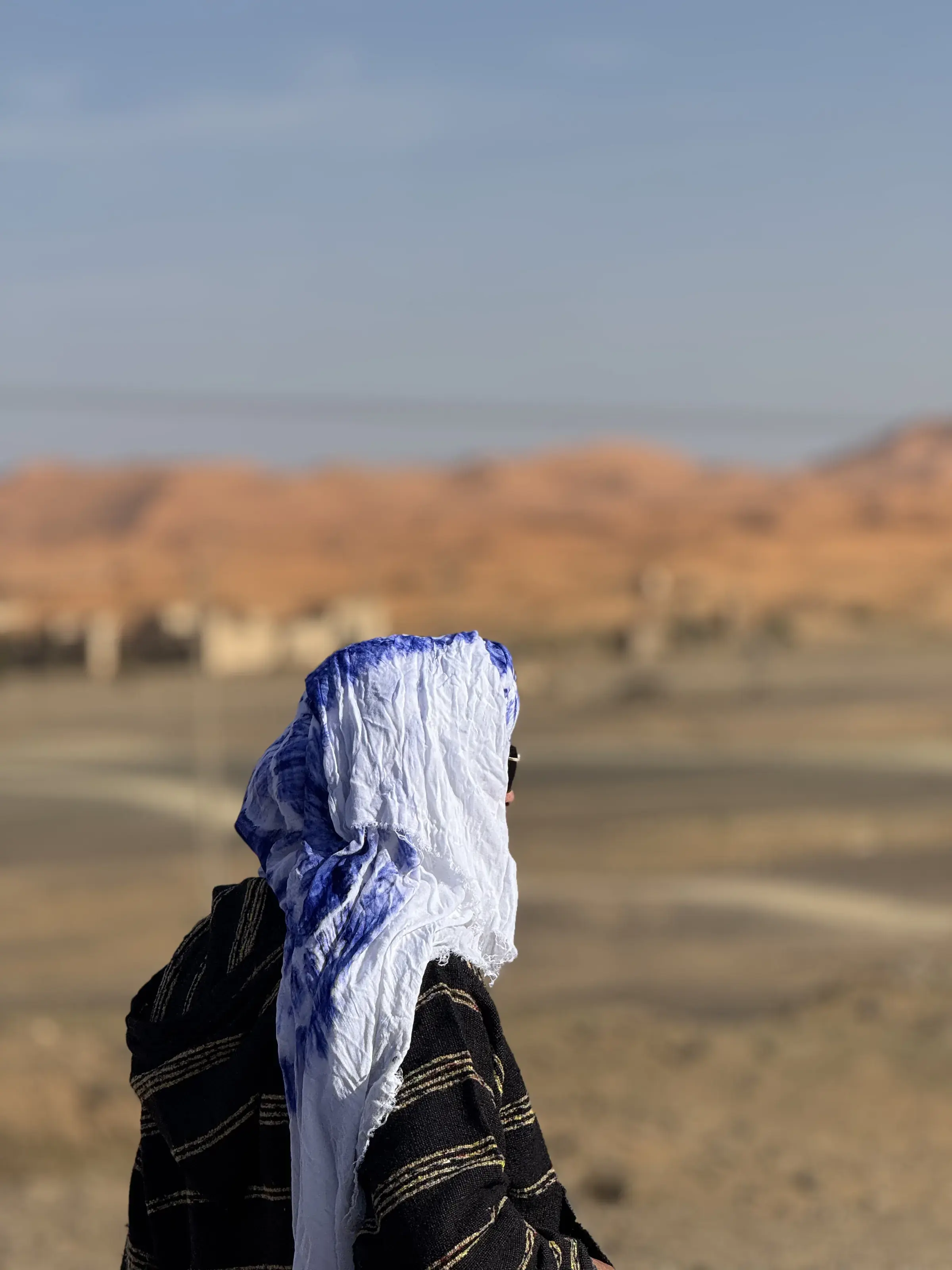 Abdel from Morocco overlooking the Sahara landscape