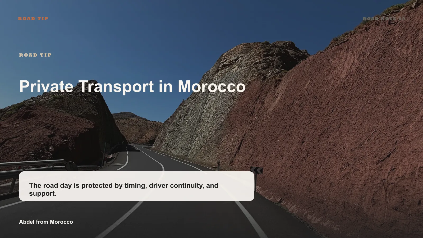 Private transport decision tree infographic for Morocco travel advisors.